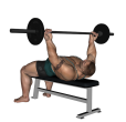 Barbell Press - Flat Bench Reverse Wide